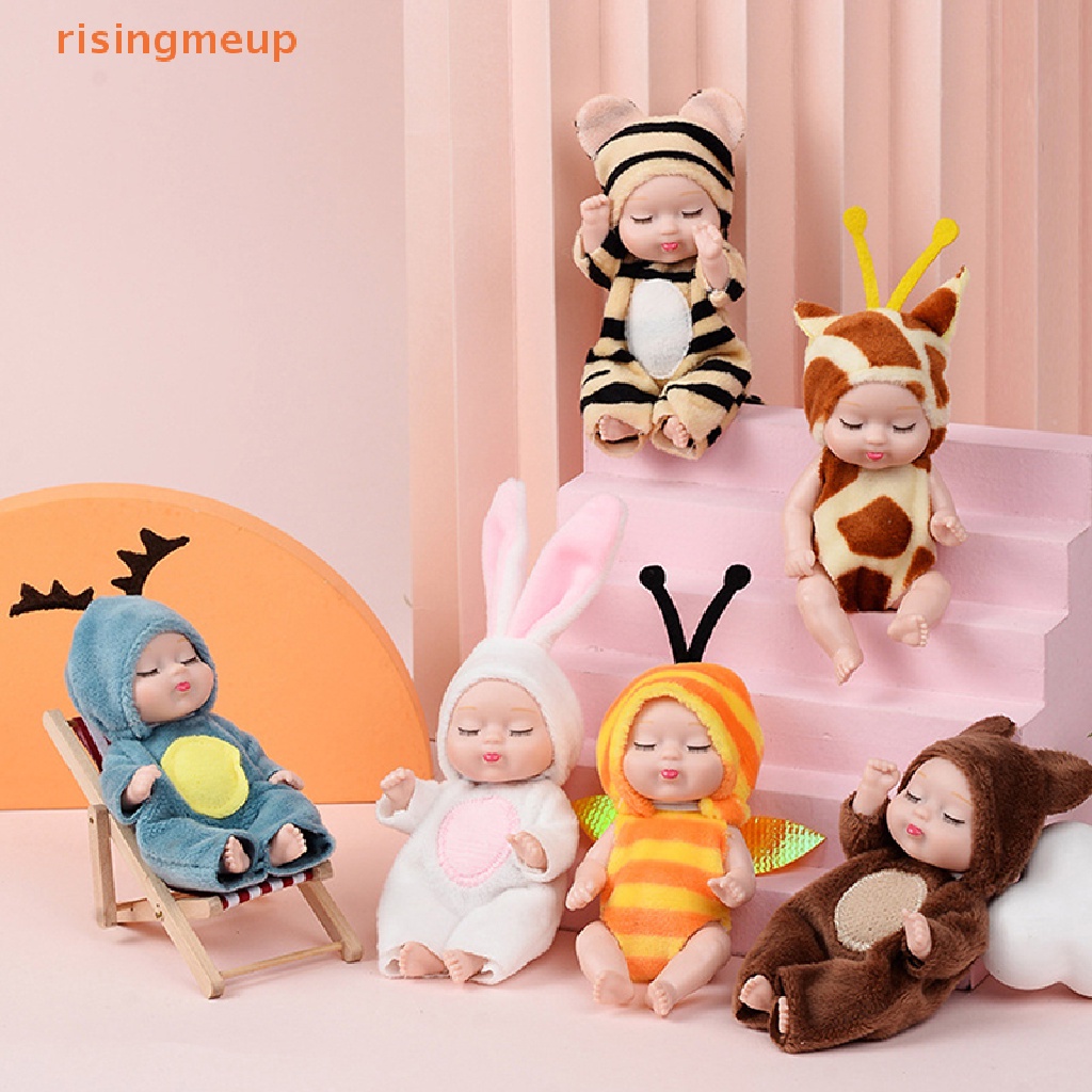 [risingmeup] ตุ๊กตาเด็กแรกเกิด ตุ๊กตาสัตว์ ซิลิโคน เสมือนจริง เด็กทารกแรกเกิด เด็กผู้หญิง ของเล่นเด็ก ของขวัญ