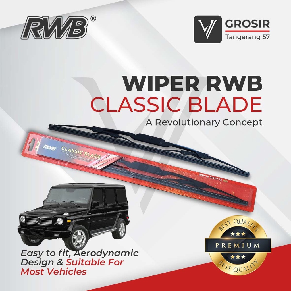 ที่ปัดน้ําฝน PERCY G63 W460 W461 W463 Classic Blade RWB 2 ชิ้น