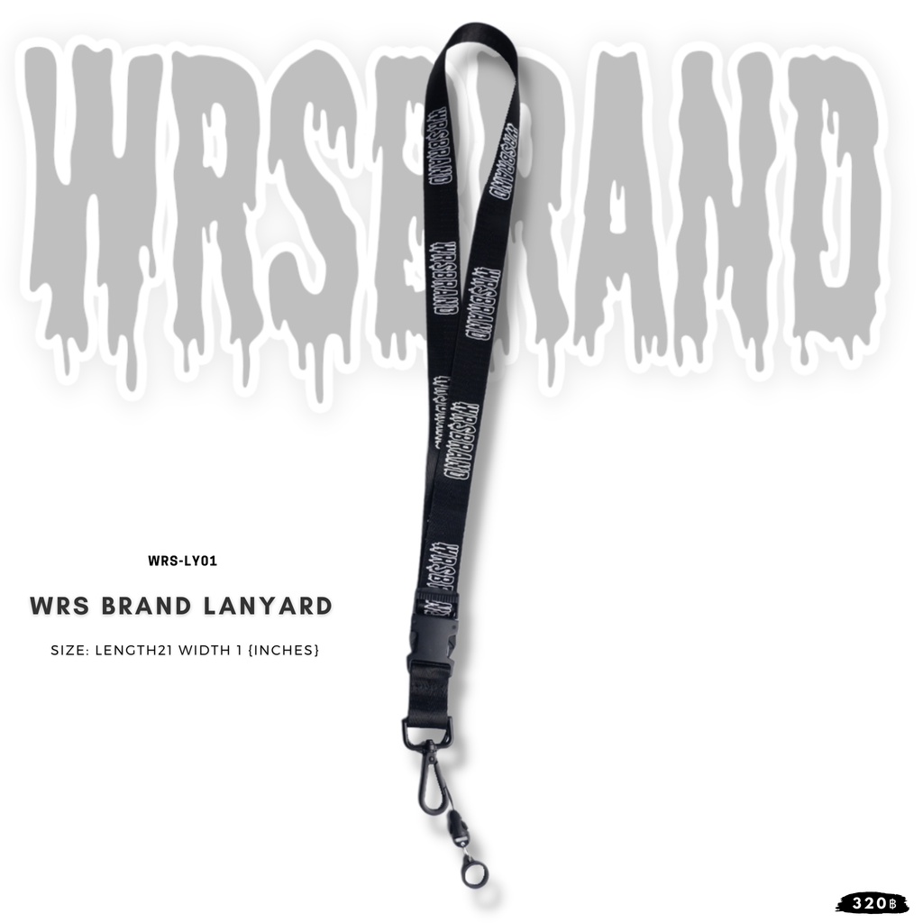 Wrs Brand Lanyard 01 สายคล้องคอ ที่สามารถห้อยบัตร พวงกุญแจ และยังมีห่วงซิลิโคนPod ขนาด13mm.