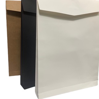 Expandable Kraft mailer A4 | ถุงกระดาษขยายข้าง ( แพ็คละ 10 ใบ) กระดาษหนา เหมาะใส่เอกสารมีติดVelcro