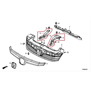 Breket Grill Tengah Kanan Kiri CIVIC 2013-2014 Original - KANAN