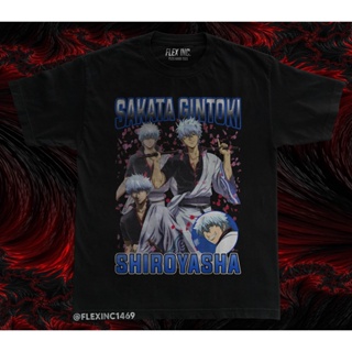 เสื้อยืด พิมพ์ลายอนิเมะ Gintama Sakata Gintoki โอเวอร์ไซซ์ สไตล์วินเทจ_08