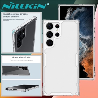 NILLKIN เคส Samsung Galaxy S23 Ultra Plus รุ่น Dual Layer PC Clear Back Cover &amp; Soft TPU Frame Hybrid Heavy Duty Drop Protection