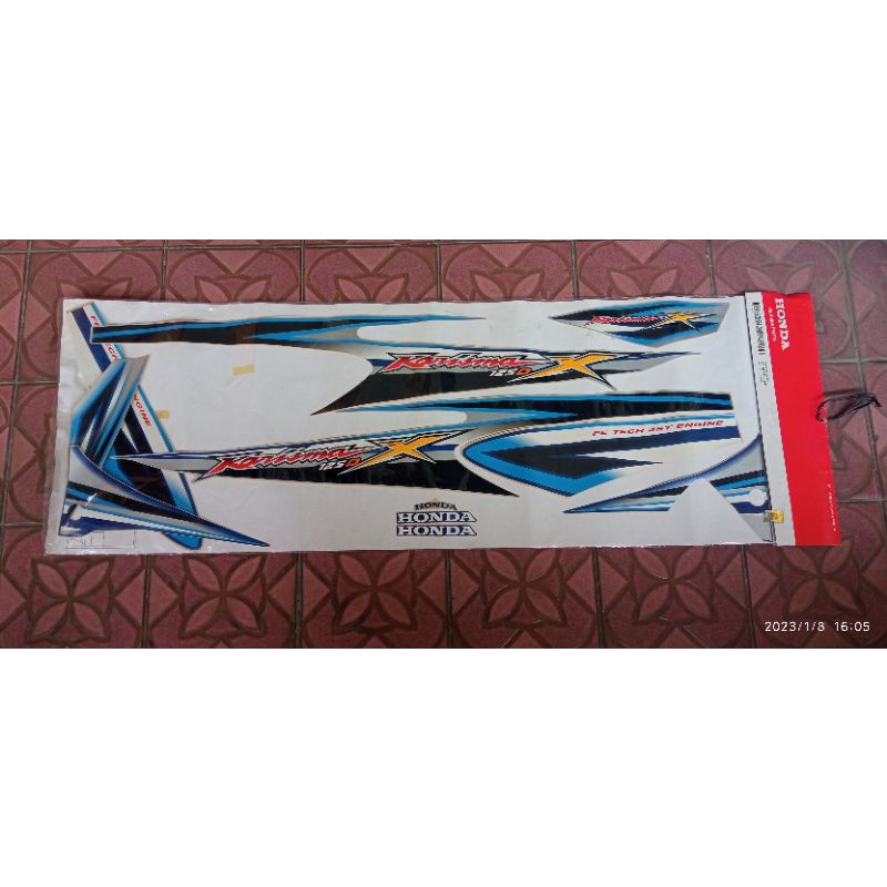 871x0kph720ze striping charisma x 2004 แผ่นเงินสีน้ําเงิน ahm