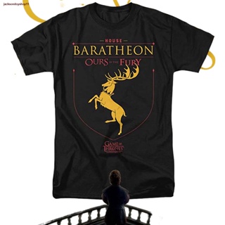 จัดส่งจากกรุงเทพ【ข้อเสนอเวลาจำกัด】เสื้อยืดคอกลมพิมพ์ลายโลโก้มังกร Game of Thrones House Targaryen Sigil แฟชั่นฤดูร้_07