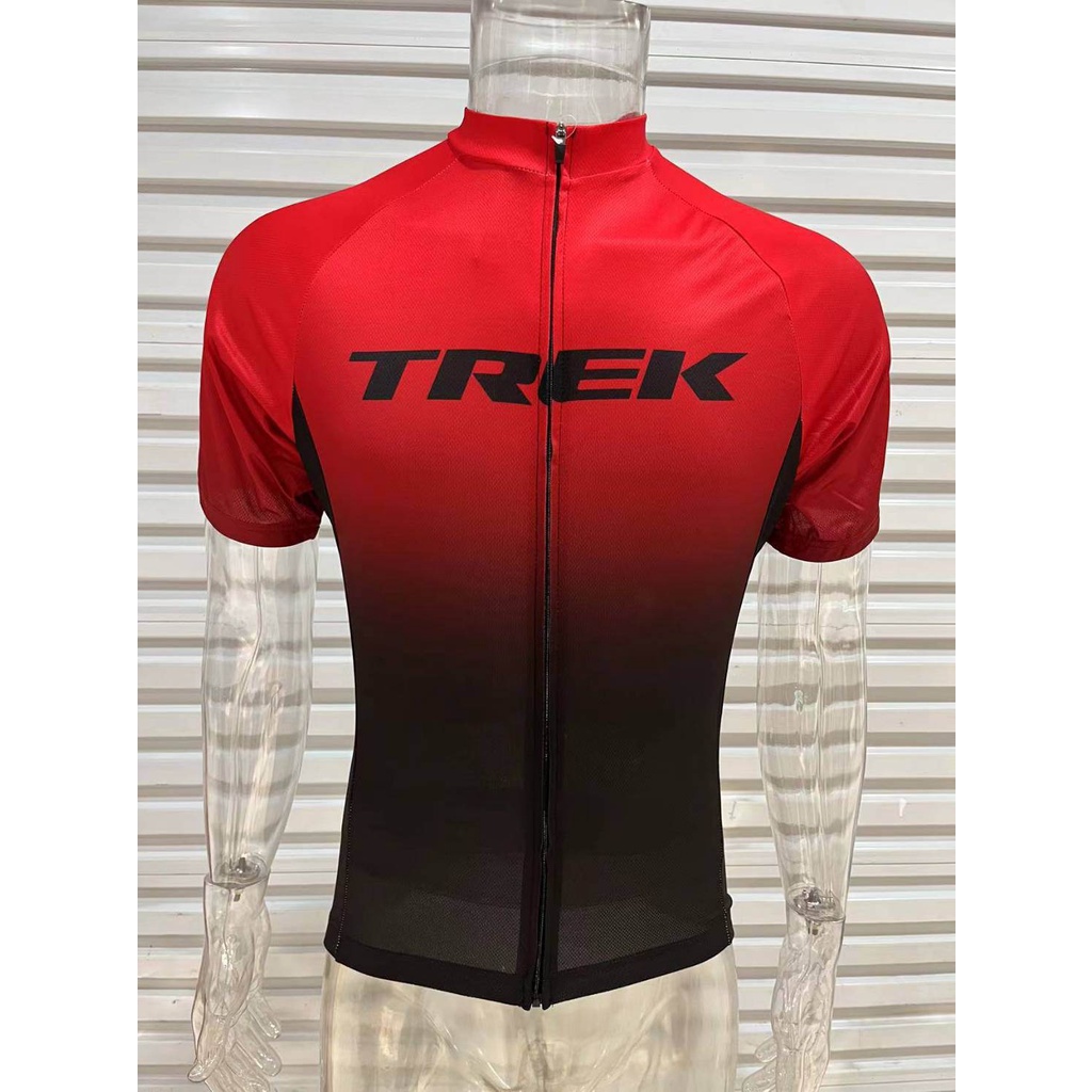 เสื้อปั่นจักรยานTREKสีแดง