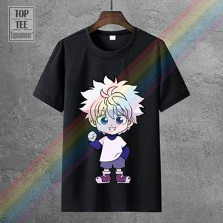 เสื้อยืดพิมพ์ลายแฟชั่นพร้อมส่ง เสื้อยืดแขนสั้น พิมพ์ลายอนิเมะ Hunter X Hunter Killua Zoldyck หลากสี คุณภาพสูง_02