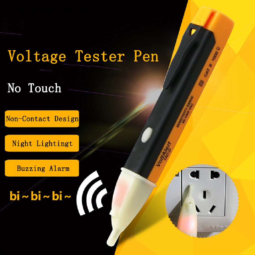 [PPTH] ปากกาทดสอบแรงดันไฟฟ้า AC ซ็อกเก็ตติดผนัง 90-1000V 1 ชิ้น [MOTOR]