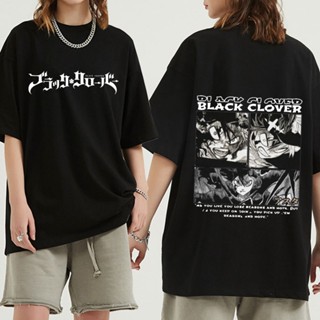 Blank T-Shirt Black Clover Asta Anime Large Size Men Loose O Neck Short Sleeve Hip Hop Top 2021 Summer Retro Haraju_01