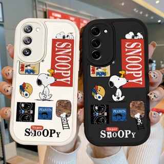 เคสโทรศัพท์มือถือหนังแกะนิ่ม กันกระแทก ลายการ์ตูน Snoopy น่ารัก สําหรับ Samsung Galaxy S21 FE 5G