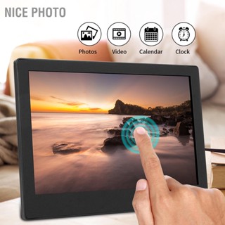  Nice photo 10.1in IPS หน้าจอแสดงผลความละเอียดสูงอัลบั้มภาพอิเล็กทรอนิกส์ Wifi กรอบรูปไร้สายรับภาพวิดีโออัลบั้มดิจิตอล