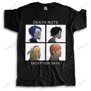 Funny Death Note T Shirt Men Pre-shrunk Cotton Manga Anime T-shirt Amane Misa Shinigami Ryuk Tee Tops O-neck Short _12