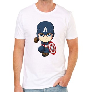 MARVEL AVENGER CAPTAIN AMERICA CUTE LOGO CASUAL ADULT T SHIRT SHORT SLEEVE *UNISEX* MAR002_02