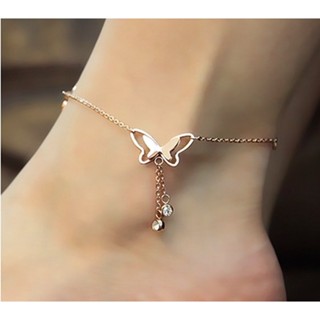 สร้อยข้อเท้าสำหรับผิวแพ้ง่าย Butterfly Twilight Anklet_AT011