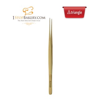 Triangle 504941501_G Tweezers pointed, straight 15cm, gold, / ที่คีบอาหาร