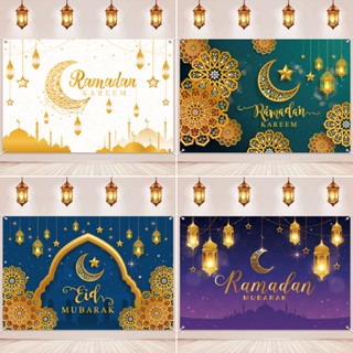 150×100 ซม. Ramadan KAREEN ภาพพื้นหลัง ลาย พื้นหลัง Eid Mubarak ขนาด สําหรับตกแต่งบ้าน ปาร์ตี้มุสลิม อิสลาม