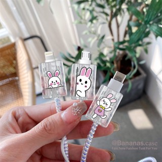 ตัวถนอมสายชาร์จ USB ลายการ์ตูนน่ารัก สําหรับโทรศัพท์มือถือทุกรุ่น