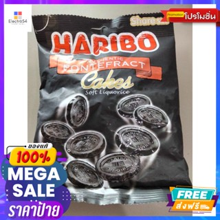 ขนม Haribo Autentic Pontefract Cakes Soft Liqurice ลูกอม กลิ่น ชะเอม140gHaribo Autentic Pontefract Cakes Soft