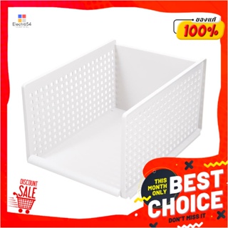 STACKABLE กล่องซ้อนได้ STACKO MAIE 34x45x25.3 ซม. สีขาวSTACKABLE STORAGE BOX STACKO MAIE 34X45X25.3CM WHITE