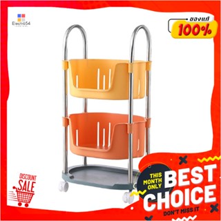 2-TIER ชั้นวางของ 2 ชั้น มีล้อ STACKO MARU YM55 38.8x26.5x75ซม. หลากสี2-TIER ROLLING STORAGE CART STACKO MARU YM55 38.8