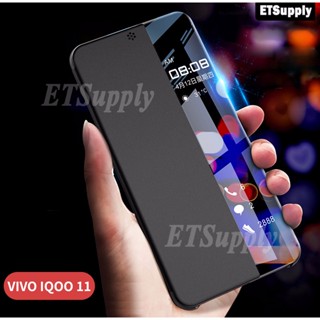 เคสโทรศัพท์หนัง ฝาพับ พร้อมช่องใส่บัตร ตั้งได้ สําหรับ VIVO iQOO 11 iQOO11 Z7 5G