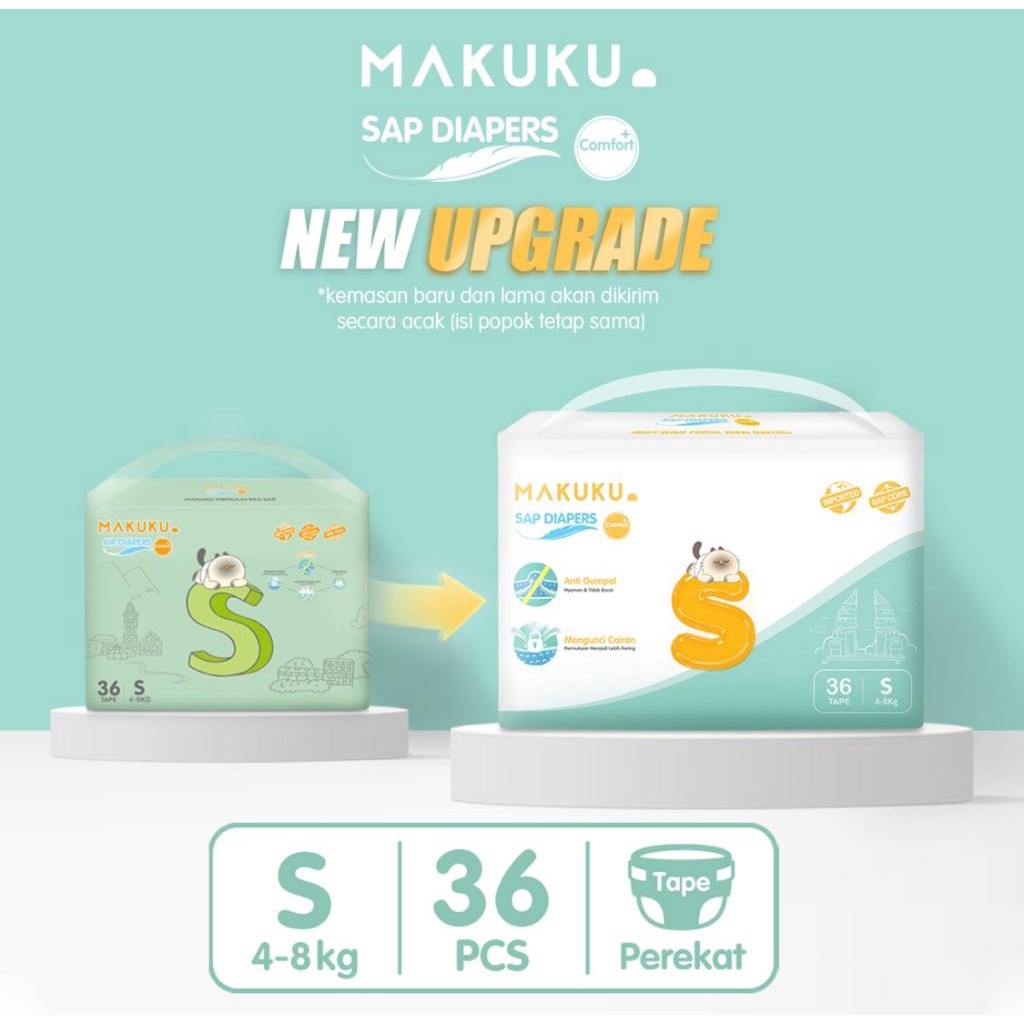 Makuku Air Diapers Comfort+ Tape S36