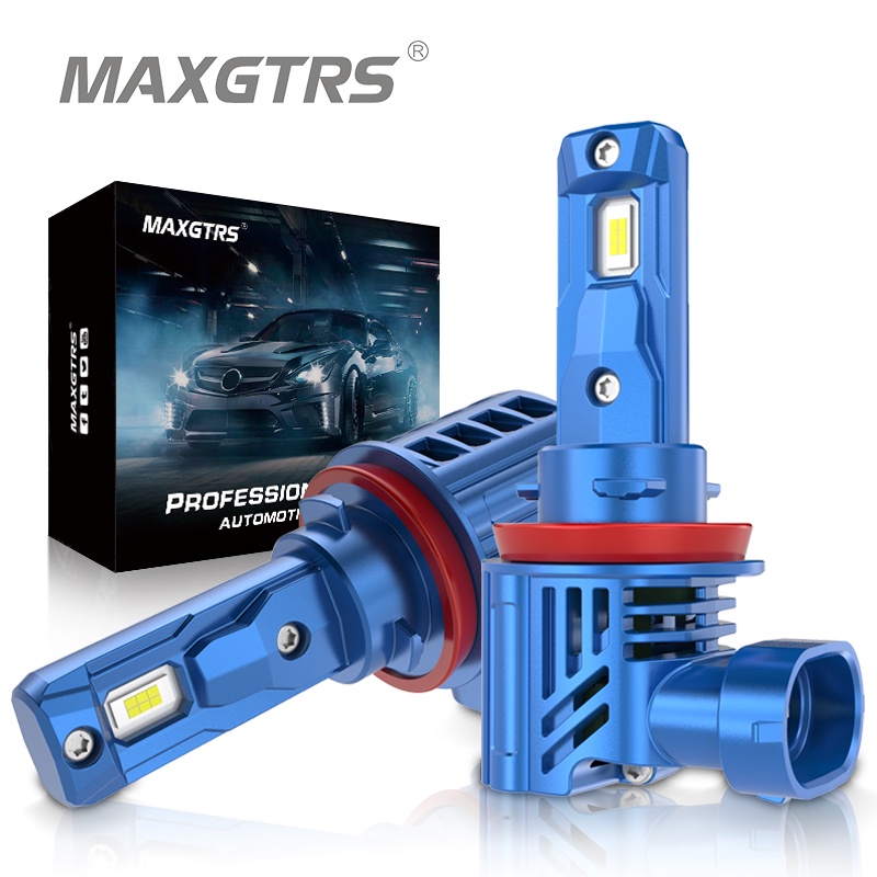 Maxgtrs หลอดไฟหน้ารถยนต์ LED E5 H7 55W H4 9003 Hi Lo Beam HB3 9005 HB4 9006 H8 H11 24000LM 12V 2 ชิ้น