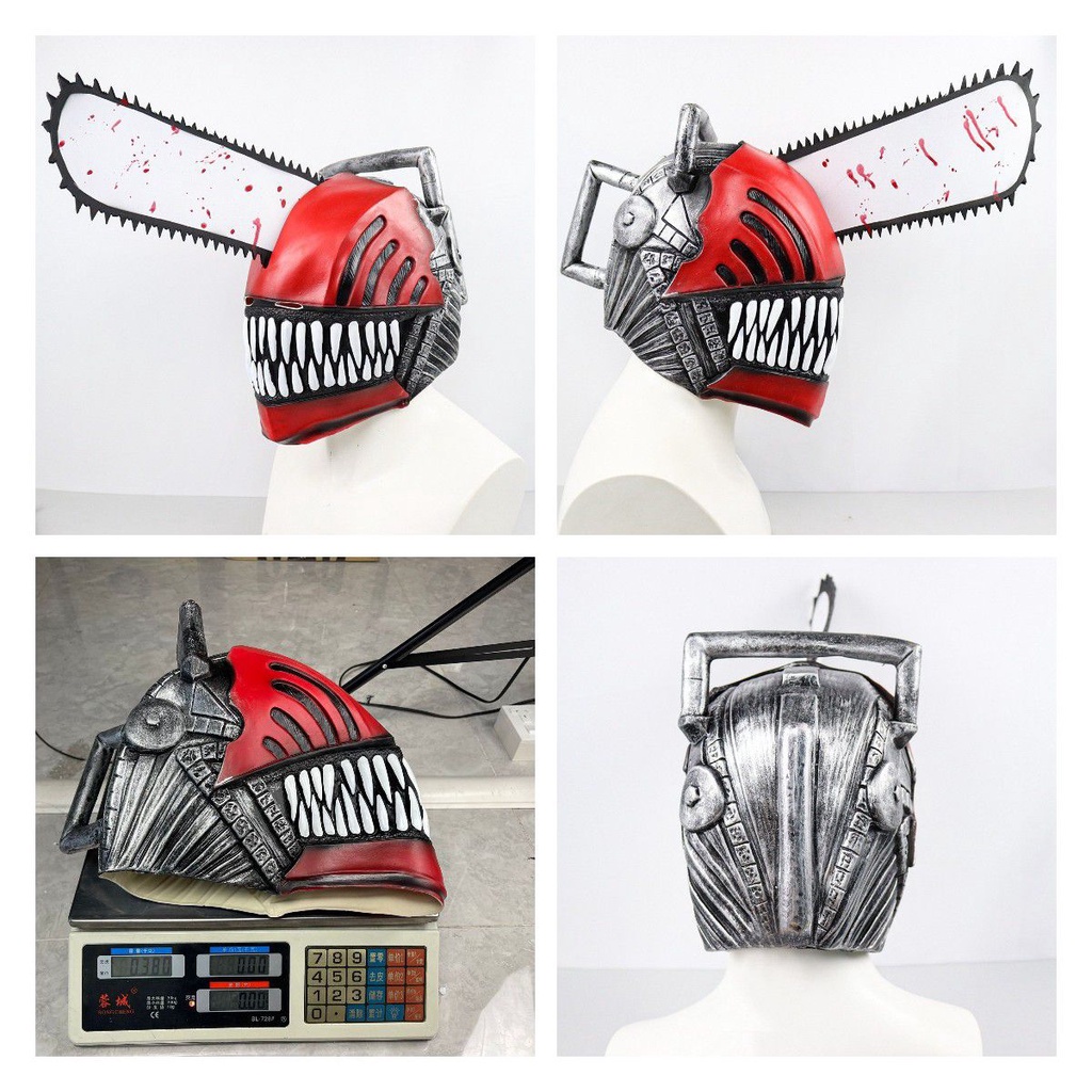 Anime Chainsaw Man Cosplay Mask Rubber Headgear Anime Denji Pochita Costume Props Mask Halloween Chr