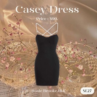 SE27 l CASEY DRESS เดรส เปิดหลัง สายไข่มุข