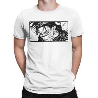 เสื้อยืดแขนสั้น คอกลม ผ้าฝ้าย พิมพ์ลายการ์ตูนอนิเมะ Jujutsu Kaisen สไตล์วินเทจ สําหรับผู้ชาย และผู้หญิง_02