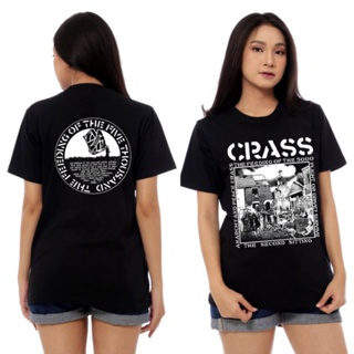 Garasi Rebel เสื้อยืดลําลอง แขนสั้น พิมพ์ลายวงดนตรี Crass x Metalgear original band License Kaos Rock Metal Punk