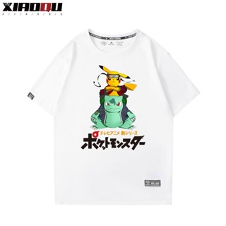 ◐✾◈Pokémon Geng Ghost Pikachu cos สวมรอย Marvel Universe Naruto เสื้อยืดแขนสั้นนารูโตะ