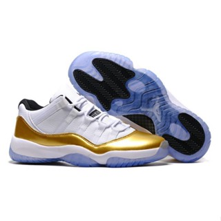 J9hb Air jordan Air jordan 11 Low Metallic Gold jordan รองเท้าลําลอง d1204