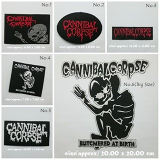 ตัวรีดติดเสื้อ งานปัก ตกแต่งเสื้อผ้า แจ๊คเก็ต Cannibal Corpse Embroidered Iron on Patch  DIY