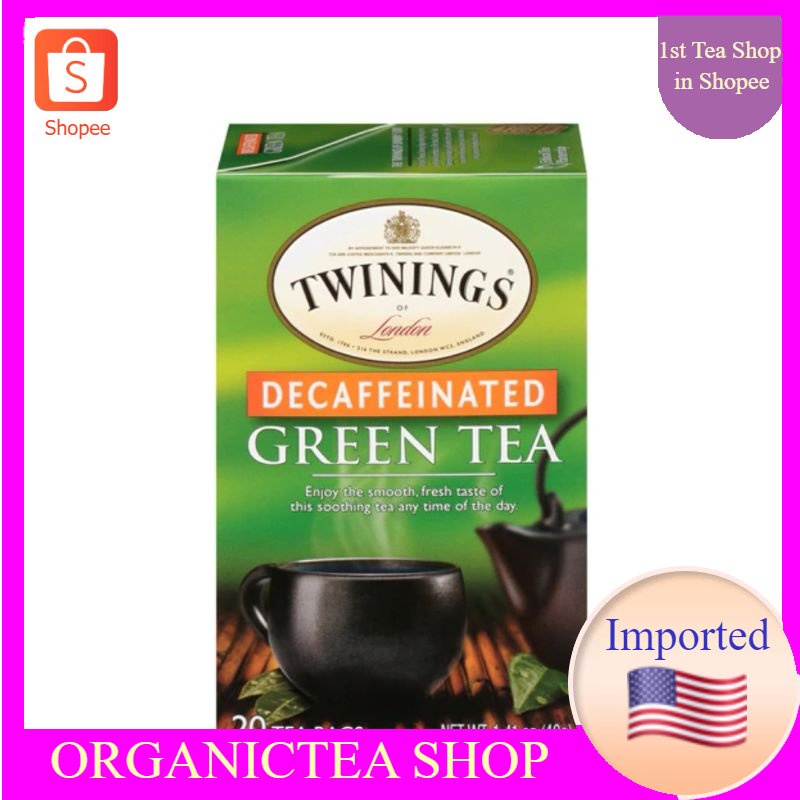 Twinings Green Tea Decaffeinated​ 20 Tea Bags new package