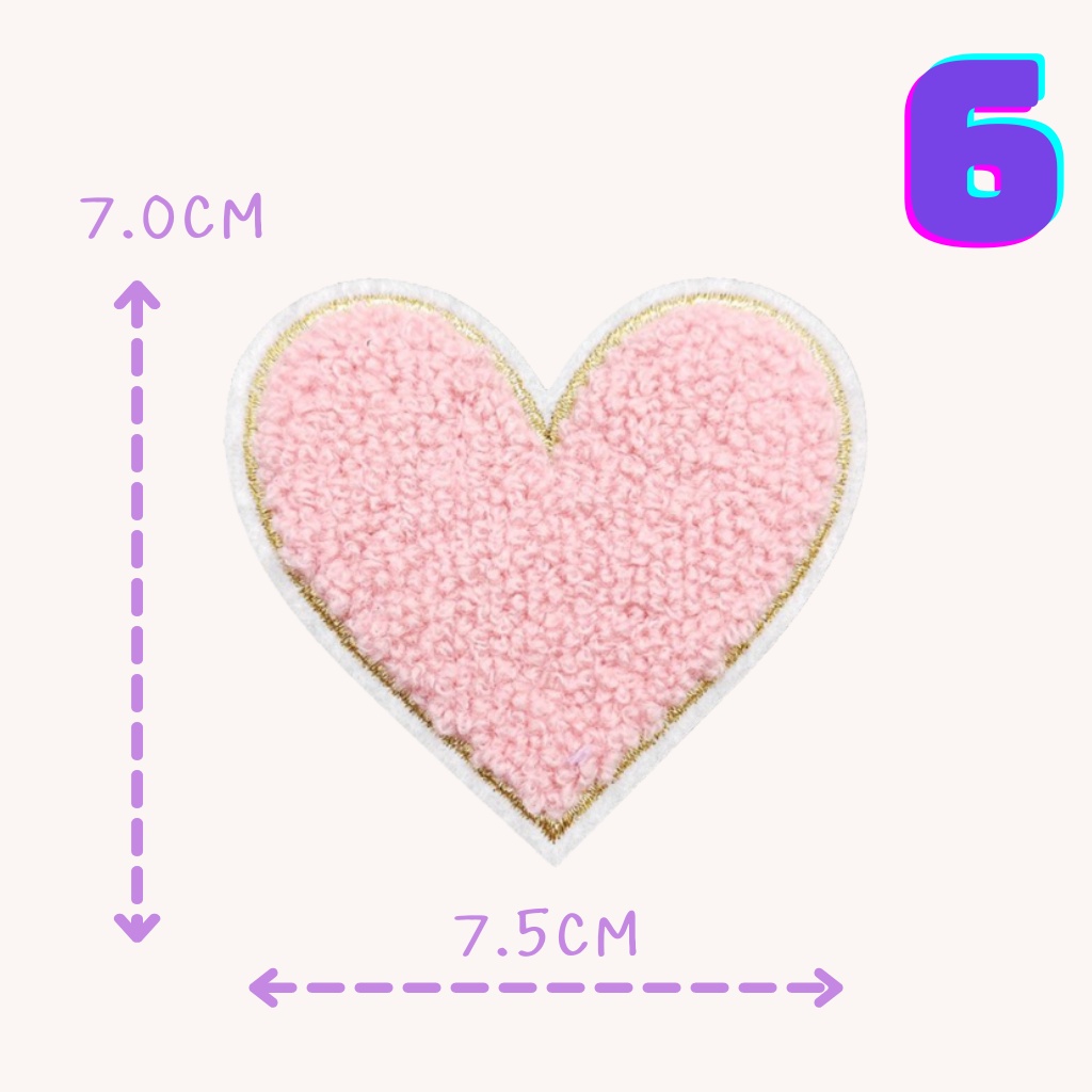 😄10บาททุกชิ้น😀DIY:ตัวรีดติดเสื้อ UC21 อาร์มติดเสื้อ ลายน่ารัก หัวใจปักฟู หัวใจหลากสี ใช้เตารีดรีดติดลงผ้าได้เลยค่ะ - รูปที่ 5