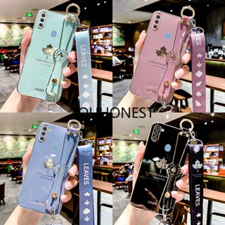 เคส Samsung Galaxy A04 เคส Samsung A04S เคส Samsung A11 เคส Samsung A12 Case Samsung A13 Case Samsung A14 Case Samsung A23 Case Samsung M11 Cover Samsung M12 Case Samsung M31 Soft Silicone New Maple Leaf Wrist Band Phone Case With Rope ซิลิโคนนิ่ม