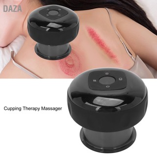 DAZA Electric Cupping Therapy Massager Professional Smart Cups สำหรับบรรเทาอาการปวด สีดำ