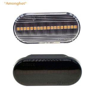 Amonghot&gt; ใหม่ หลอดไฟเลี้ยวไดนามิก LED 4 ดวง สําหรับ Volkswagen Polo Jetta Golf 2 ชิ้น