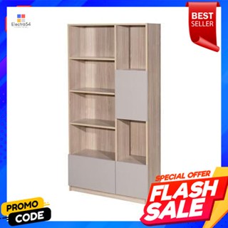 shelf ชั้นวางของอเนกประสงค์ 5 ชั้น 3 บานเปิด KASSA ขนาด 80 ซม. สีน้ำตาลอ่อนMulti-purpose shelf 5 levels 3 doors KASSA Si