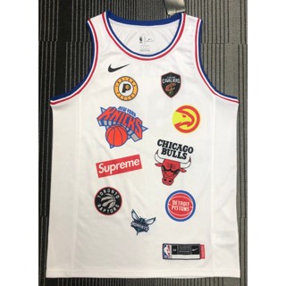 【 Hot Pressed Version 】เสื้อกีฬาบาสเก็ตบอล NBA Jerseys Trip Joint 94 supreme สีขาว Hpkmni 80 มม. Fdog97