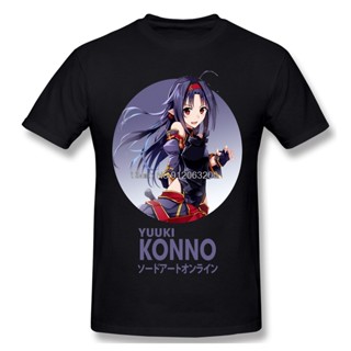 Yuuki Konno Anime Tshirt Men Quality Sword Art Online Alicization Sao Tees Harajuku Tshirt เสื้อยืด_05