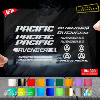 สติกเกอร์ตัด ลายตัวอักษร Pacific Avenger 5.0 กันน้ํา สําหรับติดตกแต่งกรอบรถจักรยาน Mtb