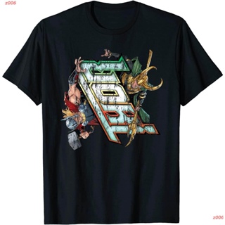 เสื้อยืดสีขาว Marvel Thor Vs. Loki Comic Book T-Shirt Loki เสื้อ โลกิ เสื้อยืดพิมลาย cotton คอกลม เสื้อแฟชั่น เสื้อ_07