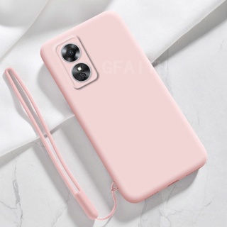 เคสโทรศัพท์มือถือ ซิลิโคนนิ่ม TPU พร้อมสายคล้องมือ สําหรับ OPPO A78 A98 A58 A78 NFC 4G 5G A78 A98 A78Nfc