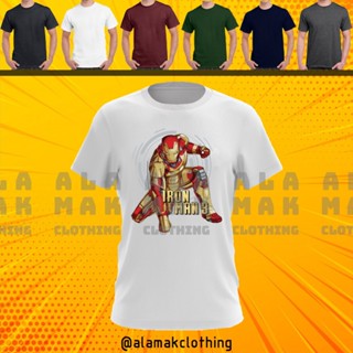  PROMOSI HEBAT  MARVEL STUDIO IRONMAN 3 THE AVENGERS CARTOON BAJU LELAKI PEREMPUAN T SHIRT!! 100% COTTON_01