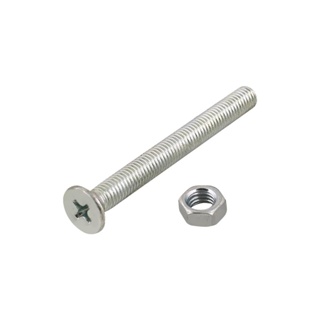 MACHINE สกรูเกลียวมิลน็อต JF DEXZON 5X50 มม. 25 ตัวMACHINE SCREW WITH NUT JF DEXZON 5X50MM 25PCS