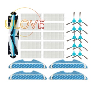 อะไหล่แปรงหลัก แปรงด้านข้าง ผ้าม็อบ ไส้กรอง Hepa แบบเปลี่ยน สําหรับ Cecotec Conga 1290 1390