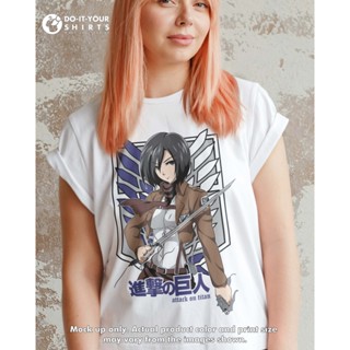 Attack on Titan Mikasa Solo Unisex Tshirt White_07