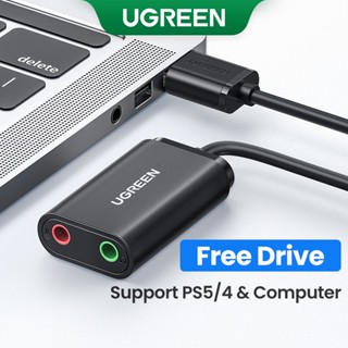 UGREEN อะแดปเตอร์การ์ดเสียงภายนอก 3 . 5 มม Usb To Pc